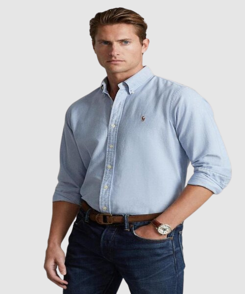 1 BLUE POLO RALPH LAUREN OXFORD SLIM FIT SHIRT
