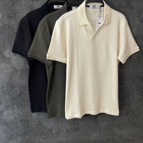 KNIT V-NECK POLO