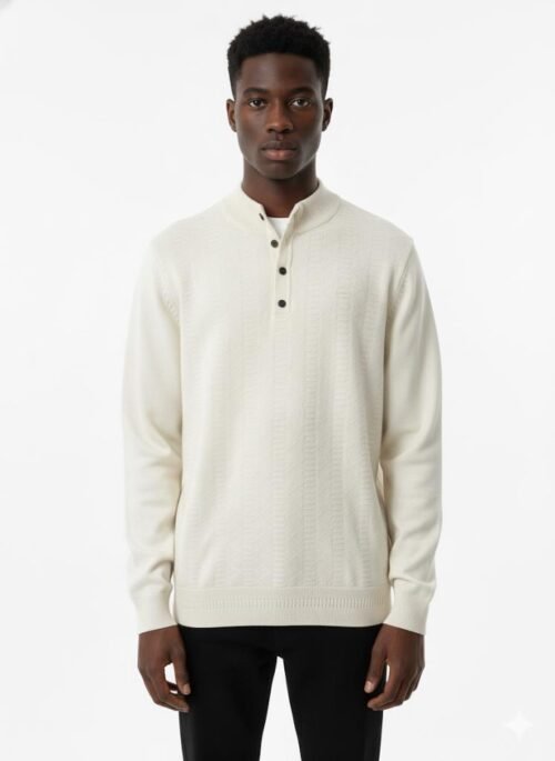 GEQK3025 KNIT BUTTON-UP JUMPER