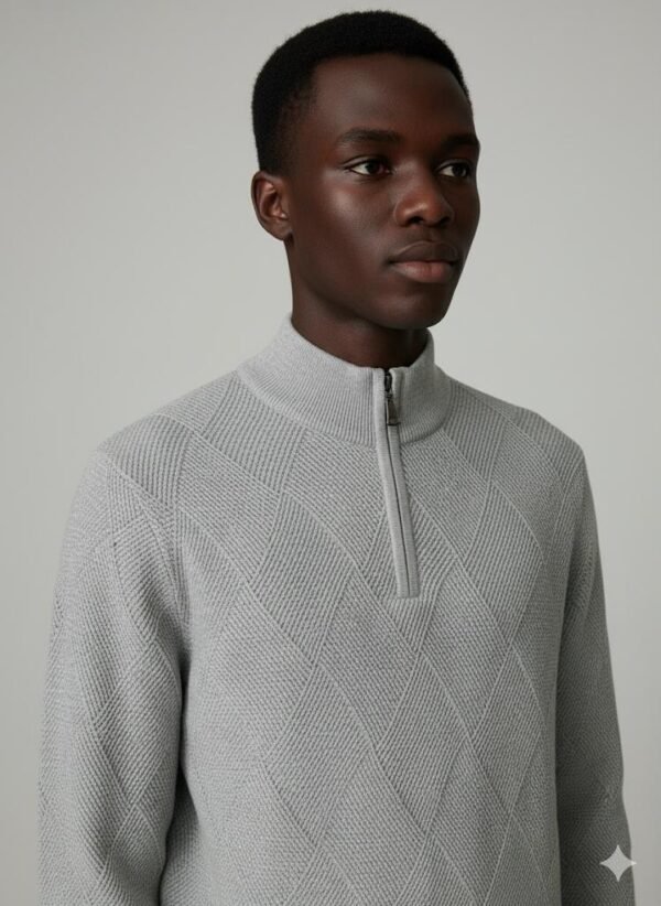 IFIH0399 QUARTER-ZIP KNIT PULLOVER