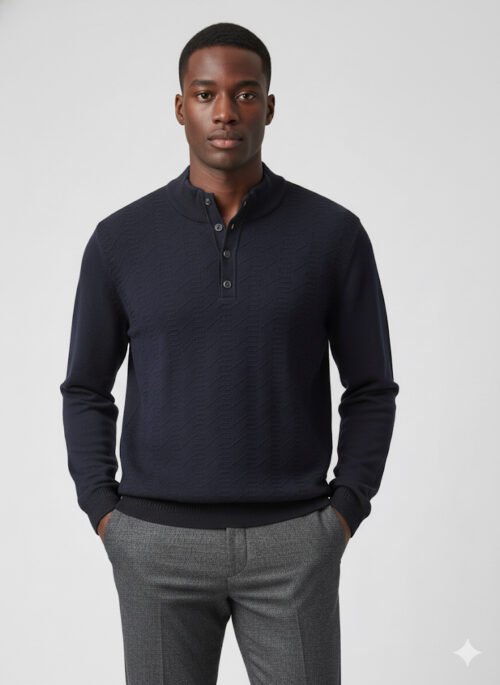 KNIT BUTTON-UP JUMPER