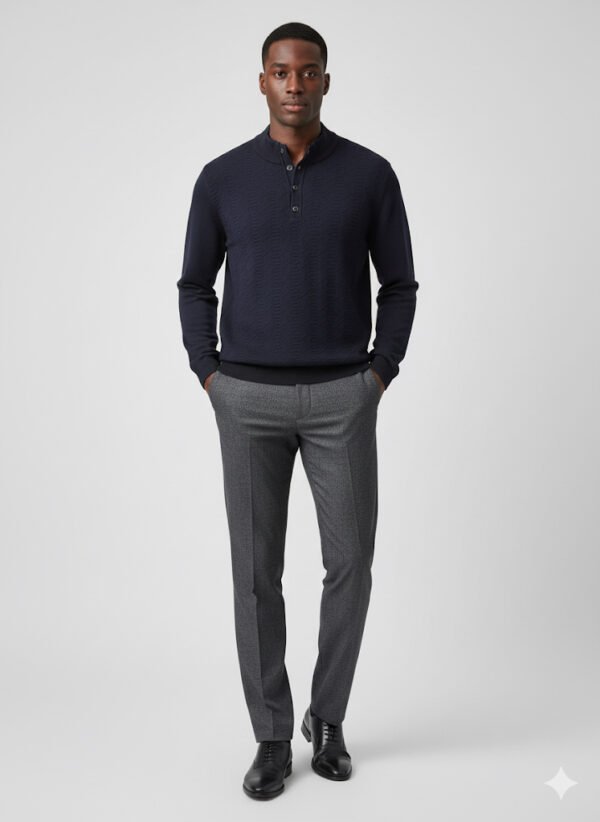 KNIT BUTTON-UP JUMPER