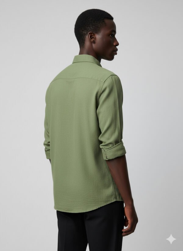 IMG_0171 OLIVE LINEN BOSS SHIRT