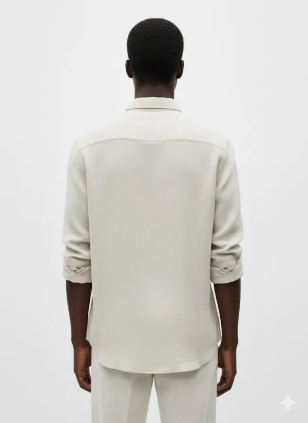 BEIGE LINEN ZARA SHIRT