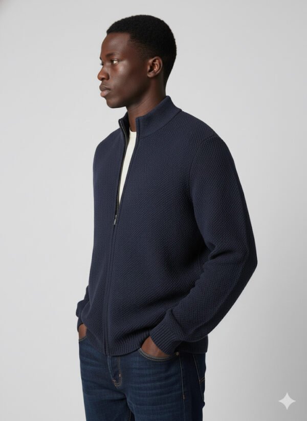 FULL-ZIP KNIT PULLOVER