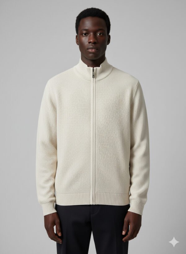 FULL-ZIP KNIT PULLOVER