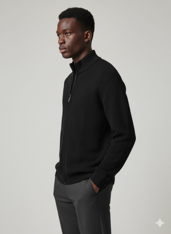 FULL-ZIP KNIT PULLOVER