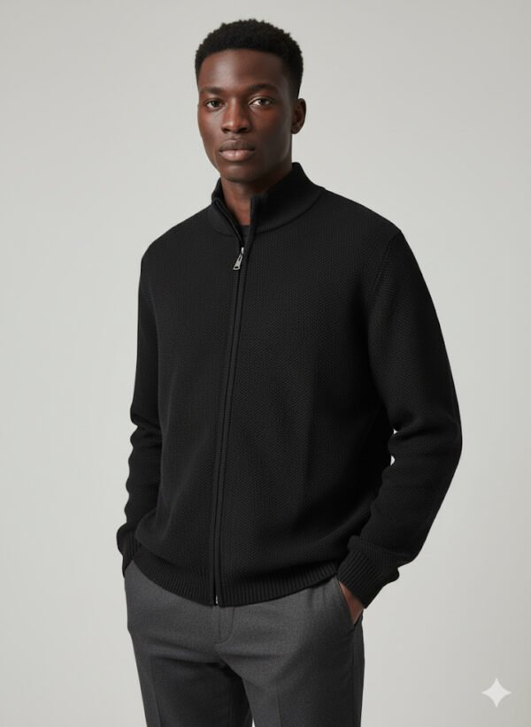 FULL-ZIP KNIT PULLOVER