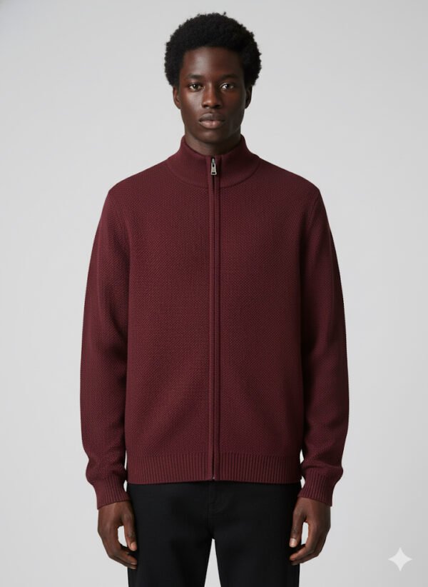 FULL-ZIP KNIT PULLOVER