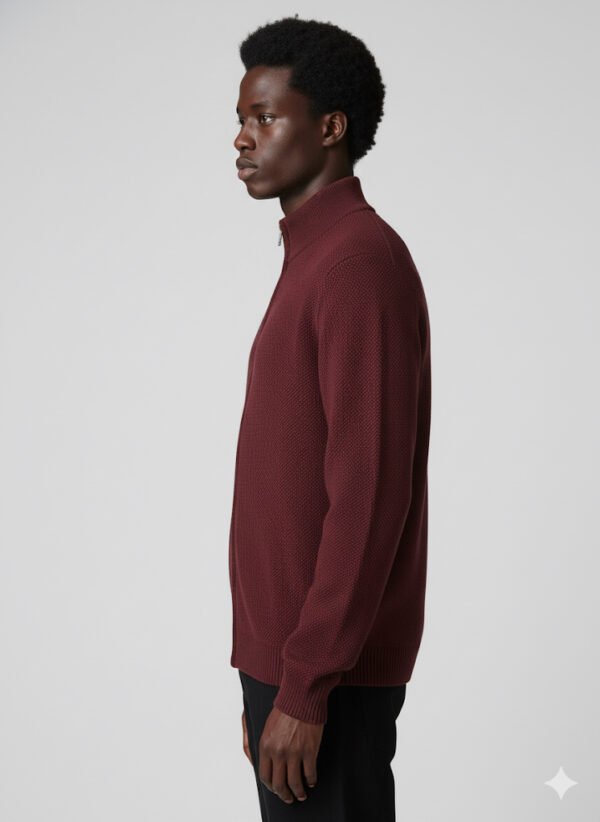 FULL-ZIP KNIT PULLOVER