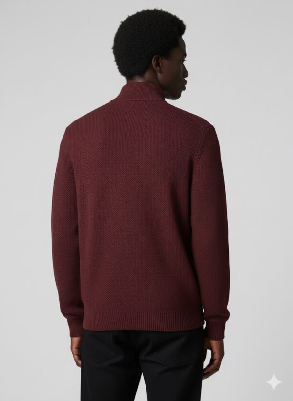 FULL-ZIP KNIT PULLOVER