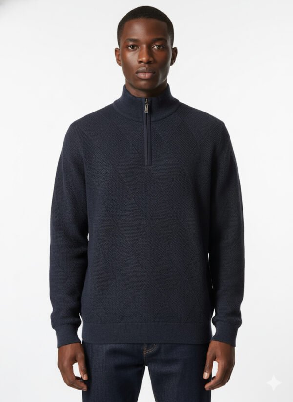 QUARTER-ZIP KNIT PULLOVER