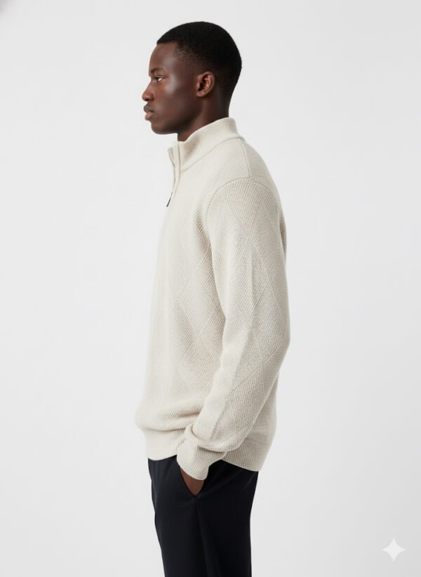 QUARTER-ZIP KNIT PULLOVER