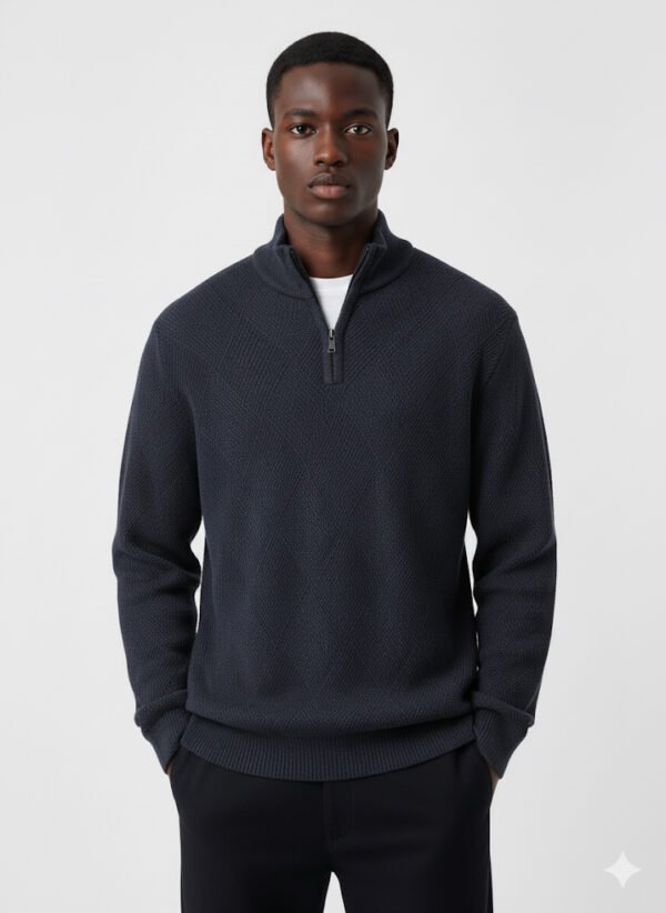 QUARTER-ZIP KNIT PULLOVER