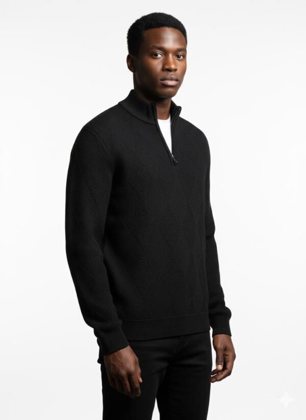 QUARTER-ZIP KNIT PULLOVER