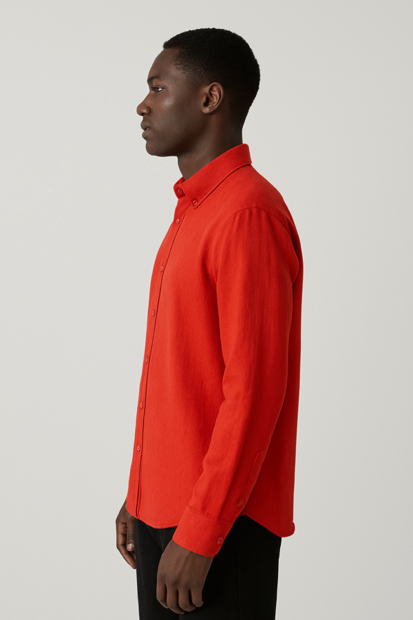 ORPE8145 RED LINEN BOSS SHIRT