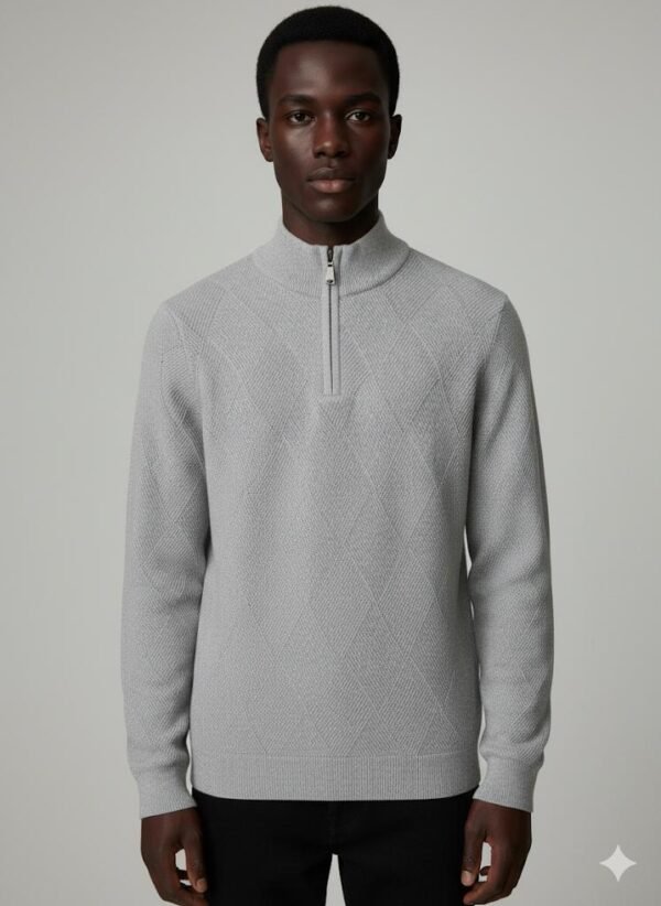 QZQY8550 QUARTER-ZIP KNIT PULLOVER