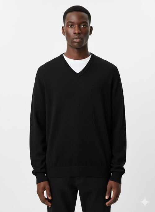 img_0269-3 BASIC V-NECK PULLOVER