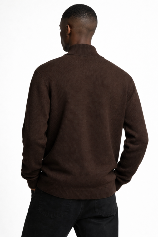 FNMS3841 FULL-ZIP KNIT PULLOVER