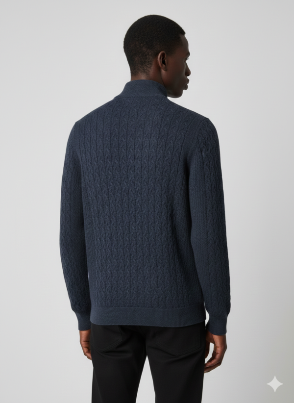 FULL-ZIP KNIT PULLOVER