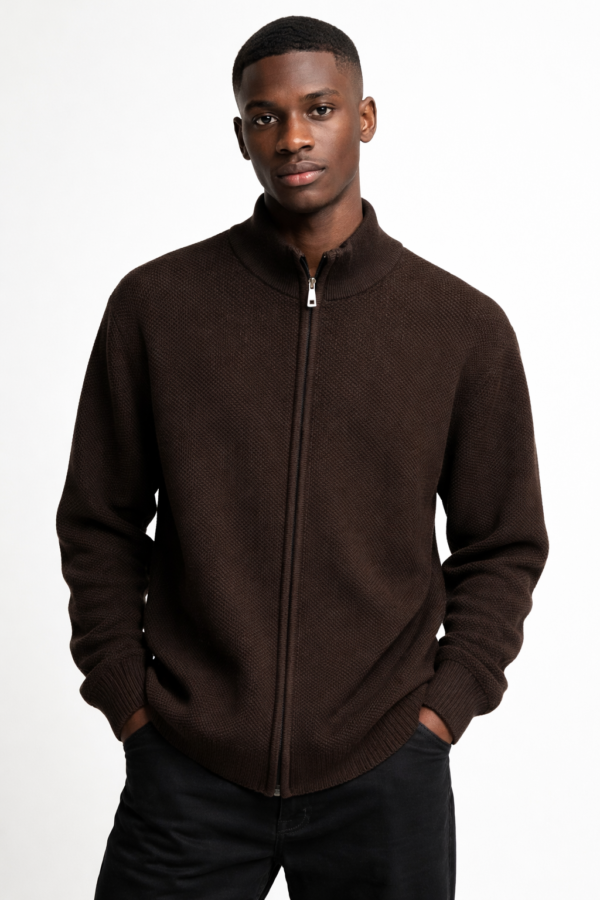 LDAF5225 FULL-ZIP KNIT PULLOVER