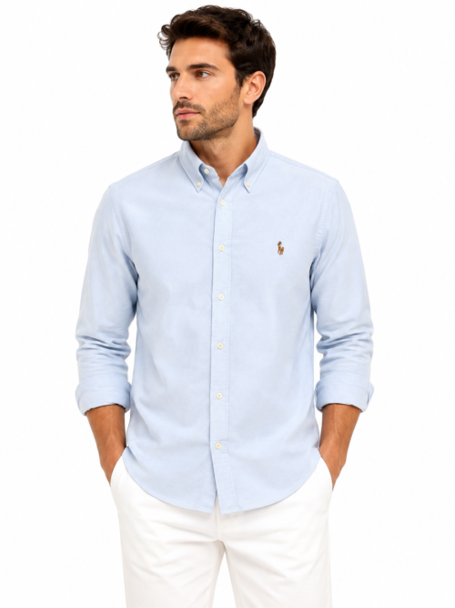 BLUE POLO RALPH LAUREN OXFORD SLIM FIT SHIRT