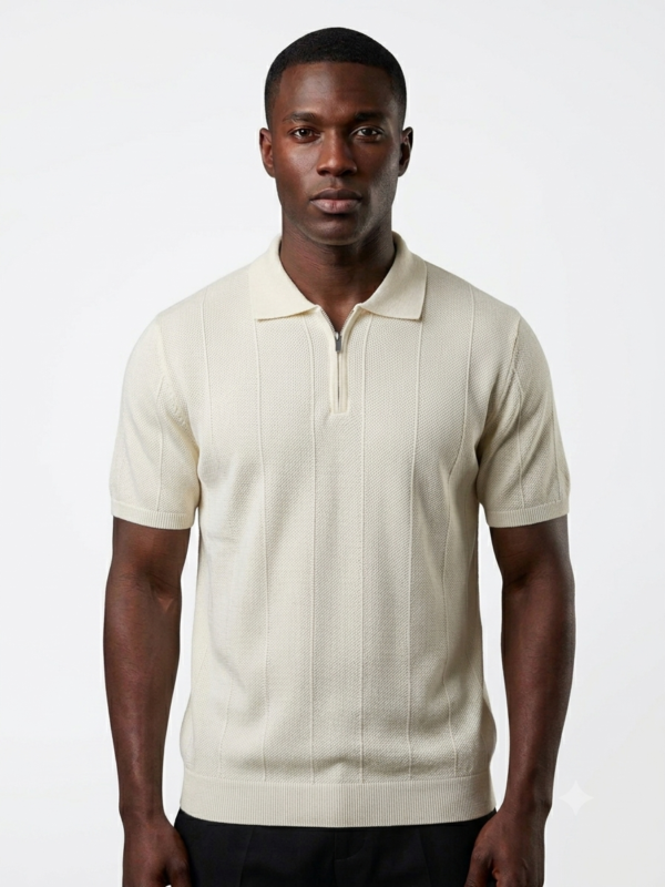 IMG_2307 QUARTER ZIPPED KNIT POLO