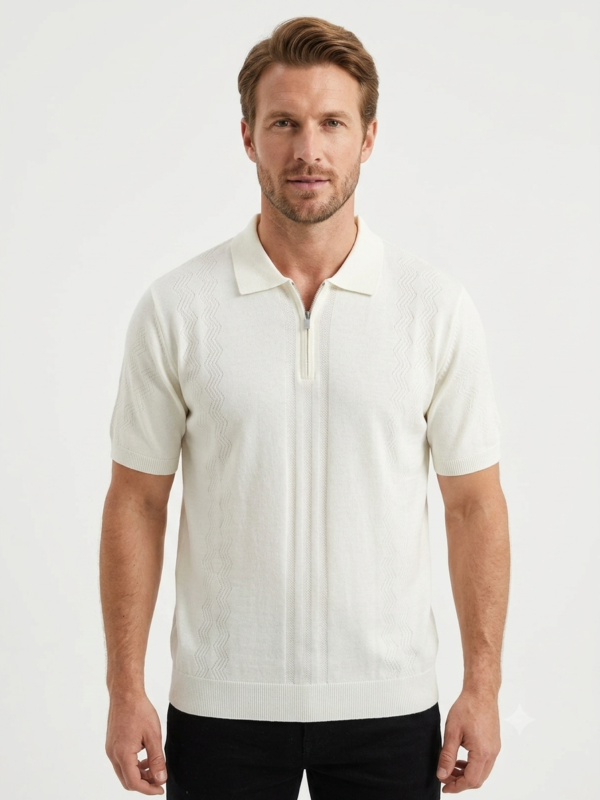IMG_2316 QUARTER ZIPPED KNIT POLO