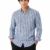 REHZ0062 BLUE FINE STRIPED LINEN-COTTON SHIRT