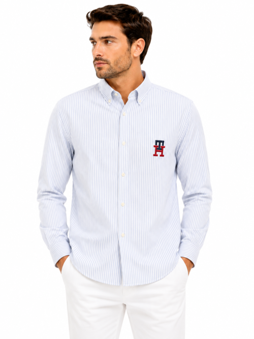 BABY BLUE STRIPED TOMMY HILFIGER SHIRT